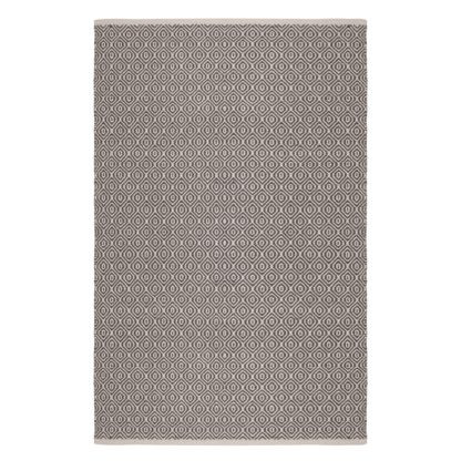 An Image of Diamond Weave Rug Grey and White