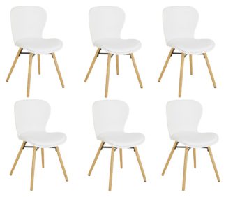 An Image of Habitat Etta Plastic Dining Chair - White