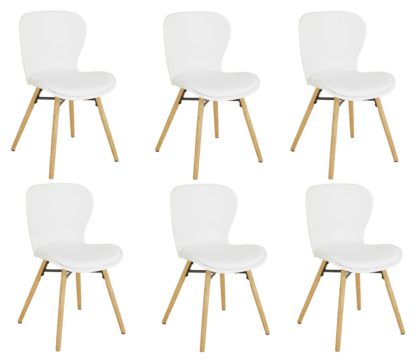 An Image of Habitat Etta Plastic Dining Chair - White