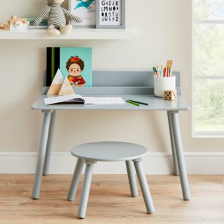 An Image of Kids Desk and Stool Set Grey