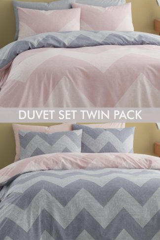 An Image of Geo Twin Pack King Duvet Set