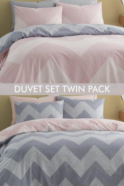 An Image of Geo Twin Pack King Duvet Set