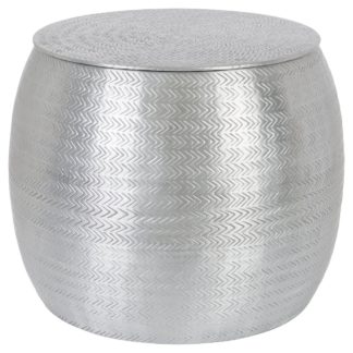 An Image of Habitat Sona Storage Side Table - Silver