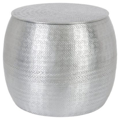 An Image of Habitat Sona Storage Side Table - Silver