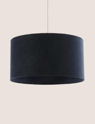 An Image of M&S Velvet Oversized Ceiling Lamp Shade