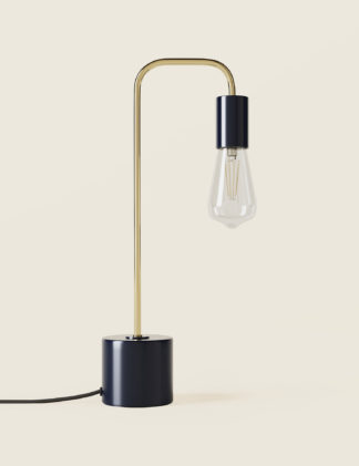 An Image of M&S Exposed Bulb Curved Table Lamp