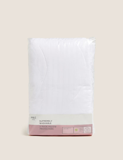 An Image of M&S 2 Pack Supremely Washable Pillow Protectors