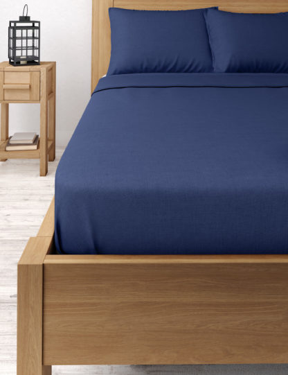 An Image of M&S Cotton Rich Percale Flat Sheet