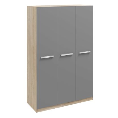 An Image of Hampton 3 Door Wardrobe Brown