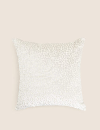 An Image of M&S Cut Velvet Spot Cushion