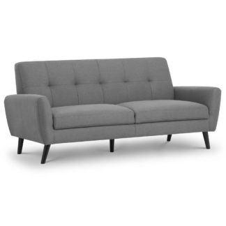 An Image of Monza Grey Fabric 3 Seater Sofa