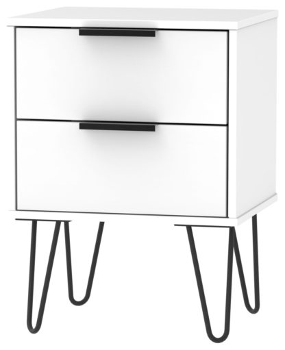 An Image of Verona 2 Drawer Bedside Table - Walnut Effect