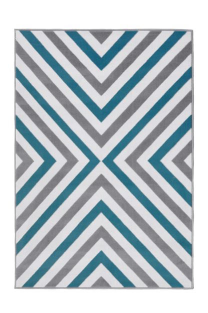 An Image of Homemaker Pastel Stripe Rug - 160x230cm - Multicoloured