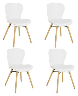 An Image of Habitat Etta Plastic Dining Chair - White