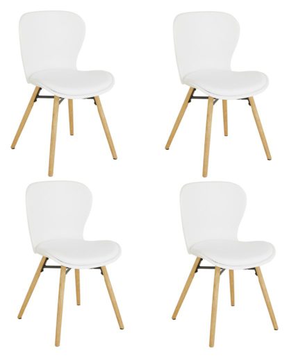 An Image of Habitat Etta Plastic Dining Chair - White