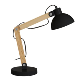 An Image of Blake Black Wood Table Lamp