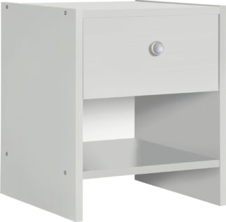 An Image of Argos Home Seville 1 Drawer Bedside Table - White