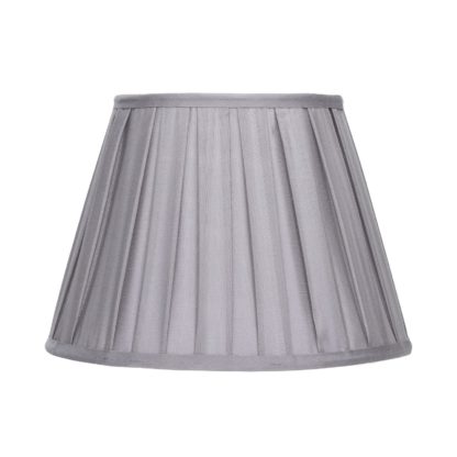 An Image of Raye Dove Pleated Taper Silk Shade - 20cm