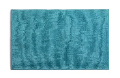 An Image of Habitat Microfibre Bobble Bath Mat - Aqua