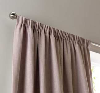 An Image of Habitat Blackout Fully Lined Pencil Pleat Curtains -Blush