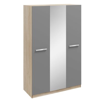 An Image of Hampton 3 Door Wardrobe Brown