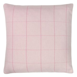 An Image of Window Check Cushion - 43x43cm - Rose
