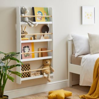 An Image of Wall Mounted Book Shelf White