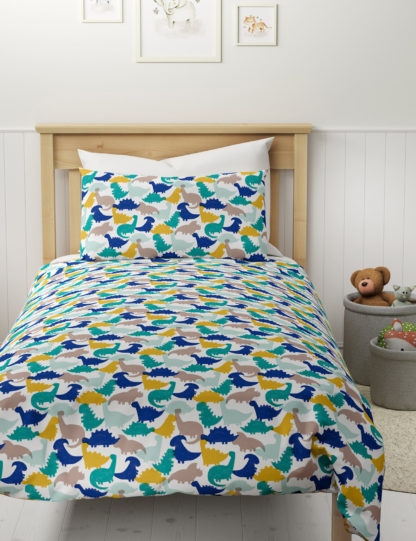 An Image of M&S Cotton Blend Dinosaur Bedding Set