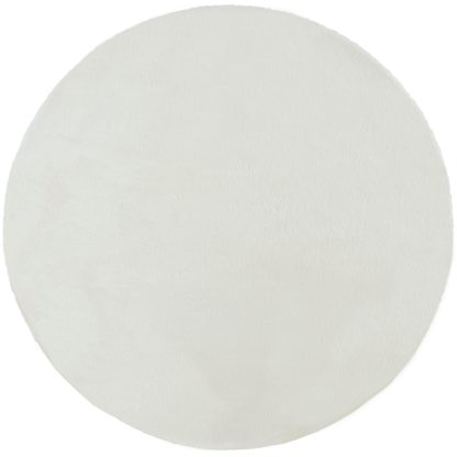 7231b14bab74465874fc1bac5ce3fbc6381cdac00e4a0b353052653e274e7fdf-1.jpg An Image of Faux Fur Supersoft Lush Circle Rug Grey