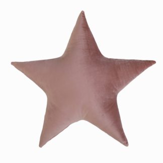 An Image of Star Velvet Cushion - Blush