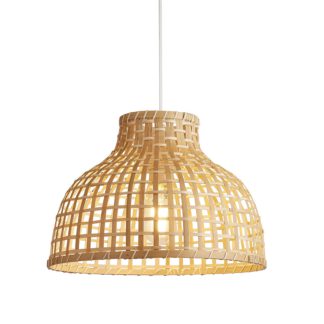 An Image of Belle Bamboo Woven Light Shade - Medium