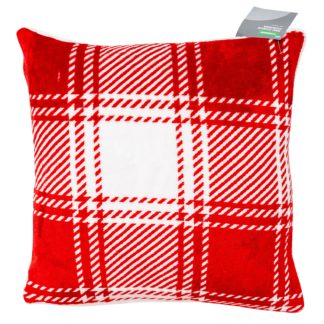 An Image of Red Check Cushion - 45x45cm