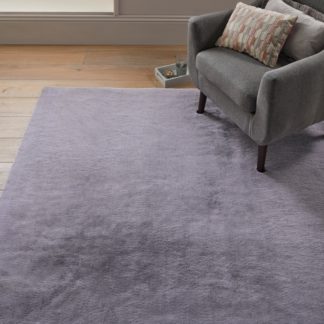 An Image of Tipped Supersoft Faux Fur Rug Supersoft Black Tipped