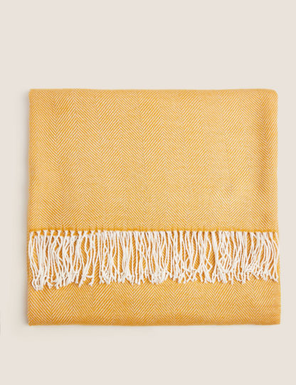 An Image of M&S Herringbone Throw