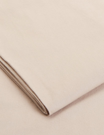 An Image of M&S Pure Cotton Brushed Fitted Sheet