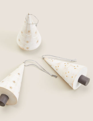 An Image of M&S 3 Pack Woodland Tree Decorations