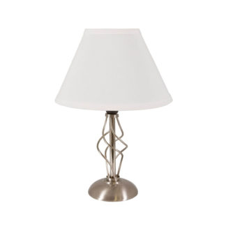 An Image of Darcie Satin Nickel Table Lamp