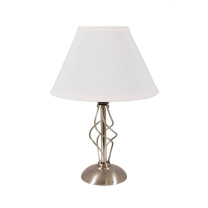 An Image of Darcie Satin Nickel Table Lamp