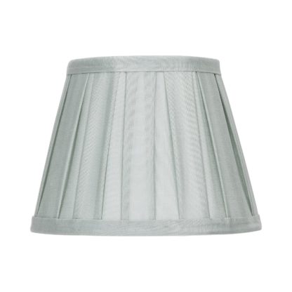 An Image of Raye Dove Pleated Taper Silk Shade - 20cm