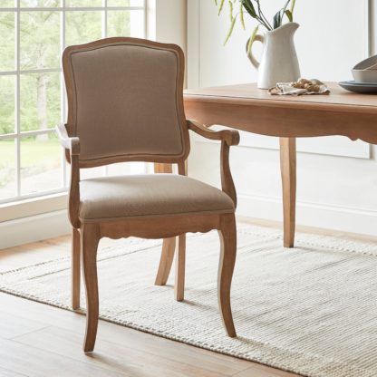 An Image of Giselle Carver Dining Chair Natural