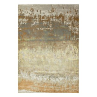 An Image of Asiatic Aurora Abstract Rectangle Rug - 160x230cm - Gold