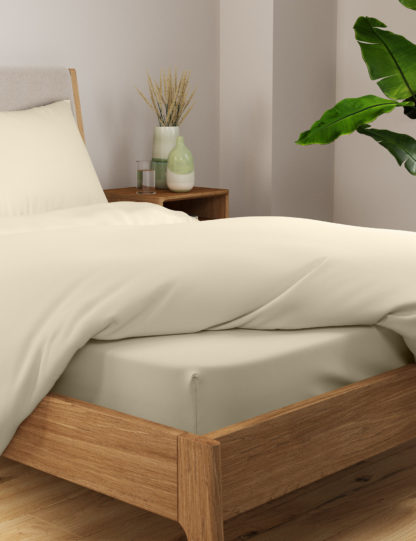 An Image of M&S Bamboo Blend Fitted Sheet