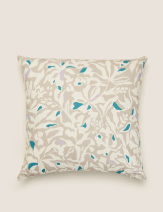 An Image of M&S Pure Cotton Abstract Floral Cushion Cover