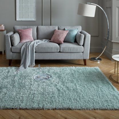 An Image of Riviera Sparkle Shaggy Rug Riviera Mauve