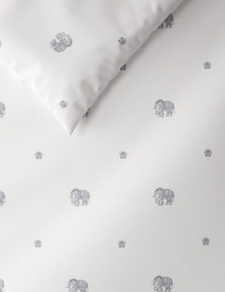 An Image of M&S Cotton Rich Elephant Bedding Set