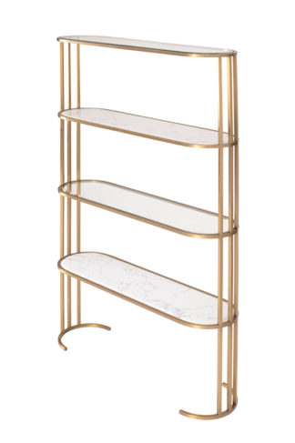 An Image of Aria Shelf Unit Brass