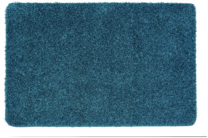 An Image of Buddy Plain Circle Cut Pile Rug - 100x100cm - Teal