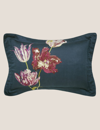 An Image of M&S Sanderson Pure Cotton Tulipomania Oxford Pillowcase