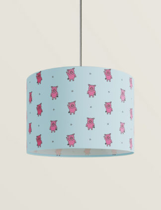 An Image of M&S Percy Pig™ Print Ceiling Lamp Shade
