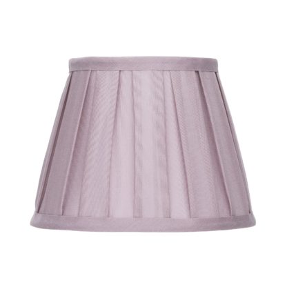 An Image of Raye Dove Pleated Taper Silk Shade - 20cm